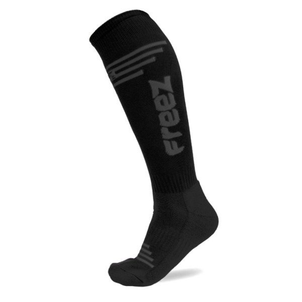 FREEZ QUEEN-2 LONG SOCKS schwarz-grau Gr. 39-42