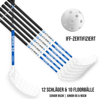 SET FreeZ SPIKE 32 blue Junior - 12 Schläger + 10 Bälle